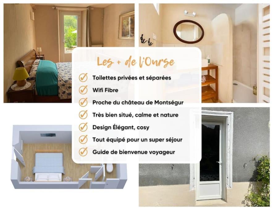 Chambre Double Cosy - Gite De La Louve Fougax-et-Barrineuf Buitenkant foto